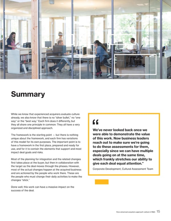 How Advanced Acquirers Approach Culture in M&A - Page 16